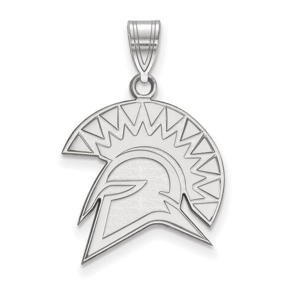 14k White Gold San Jose State Large Mascot Pendant